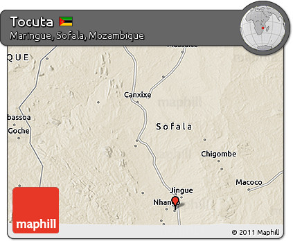 Shaded Relief 3D Map of Tocuta