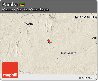 Shaded Relief 3D Map of Pamba