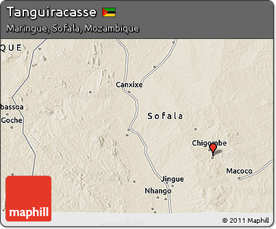 Shaded Relief 3D Map of Tanguiracasse
