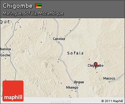 Shaded Relief 3D Map of Chigombe