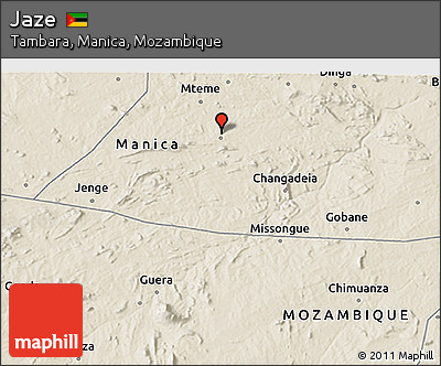 Shaded Relief 3D Map of Jaze