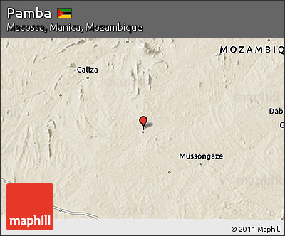 Shaded Relief 3D Map of Pamba