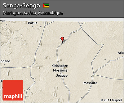 Shaded Relief 3D Map of Senga-Senga
