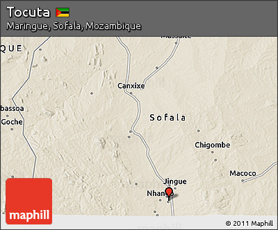 Shaded Relief 3D Map of Tocuta