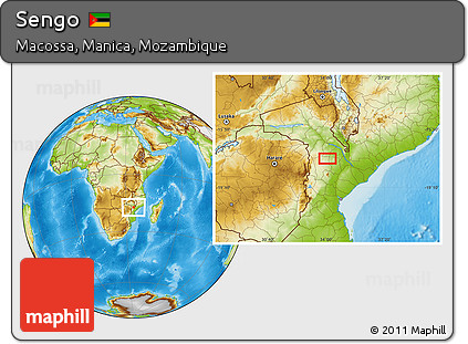 Physical Location Map of Sengo
