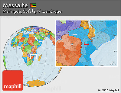 Political Location Map of Massaite