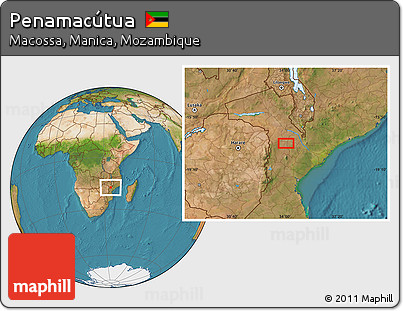 Satellite Location Map of Penamacútua