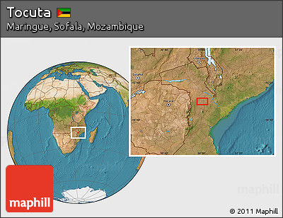 Satellite Location Map of Tocuta