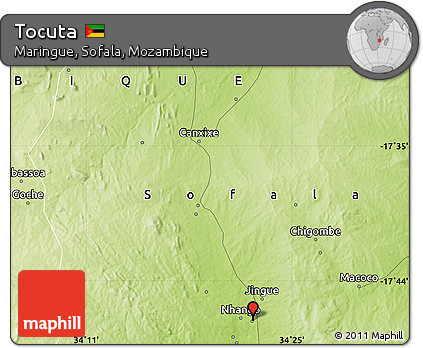 Physical Map of Tocuta