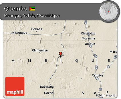 Shaded Relief Map of Quembo