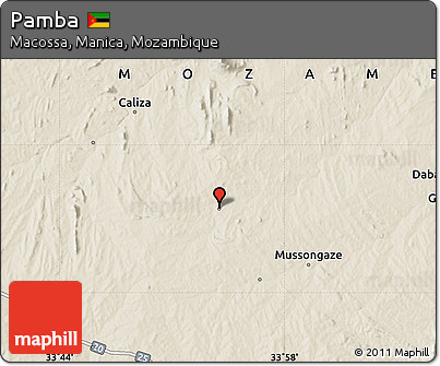 Shaded Relief Map of Pamba