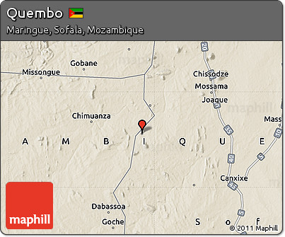 Shaded Relief Map of Quembo
