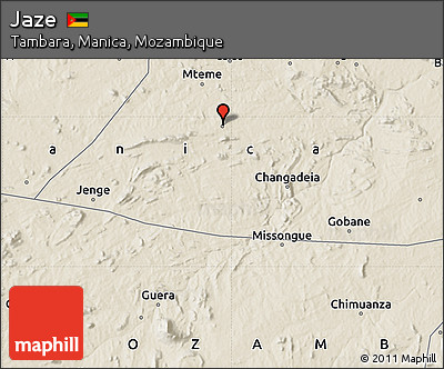 Shaded Relief Map of Jaze