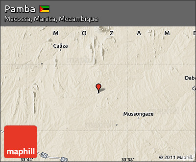 Shaded Relief Map of Pamba