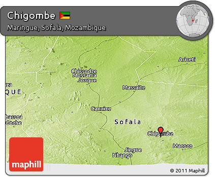 Physical Panoramic Map of Chigombe