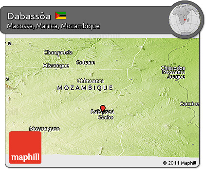 Physical Panoramic Map of Dabassôa