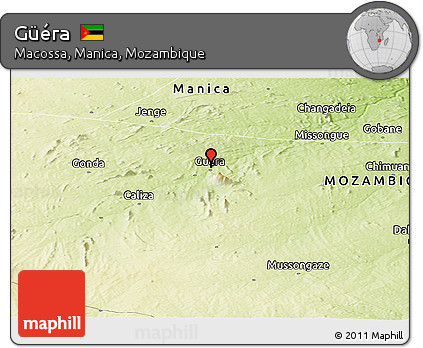 Physical Panoramic Map of Güéra
