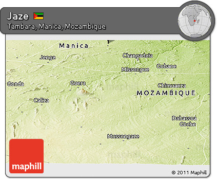 Physical Panoramic Map of Jaze