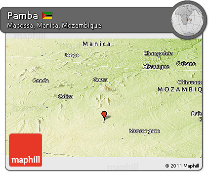 Physical Panoramic Map of Pamba