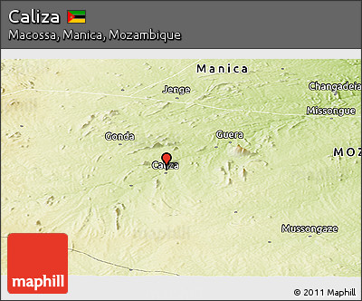 Physical Panoramic Map of Caliza