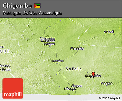 Physical Panoramic Map of Chigombe
