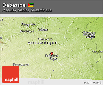 Physical Panoramic Map of Dabassôa