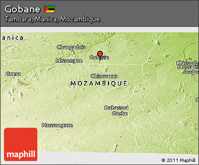 Physical Panoramic Map of Gobane
