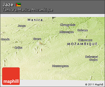Physical Panoramic Map of Jaze