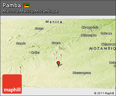 Physical Panoramic Map of Pamba