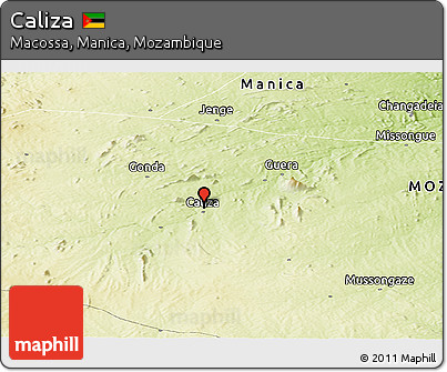 Physical Panoramic Map of Caliza