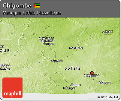 Physical Panoramic Map of Chigombe