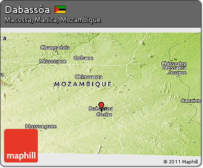 Physical Panoramic Map of Dabassôa