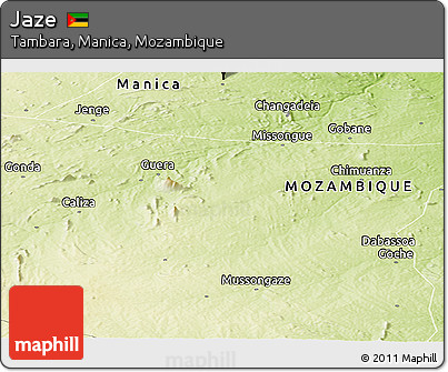 Physical Panoramic Map of Jaze