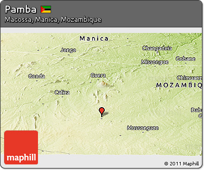 Physical Panoramic Map of Pamba