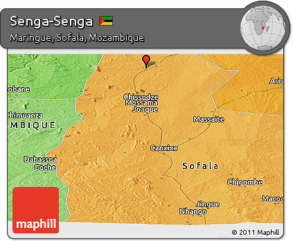 Political Panoramic Map of Senga-Senga