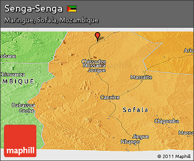 Political Panoramic Map of Senga-Senga