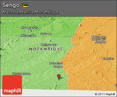 Political Panoramic Map of Sengo