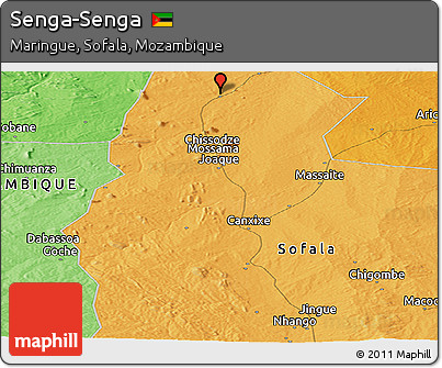 Political Panoramic Map of Senga-Senga
