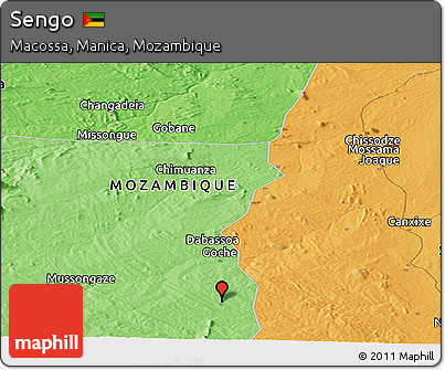 Political Panoramic Map of Sengo