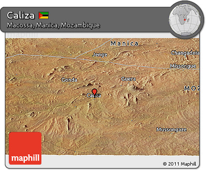 Satellite Panoramic Map of Caliza
