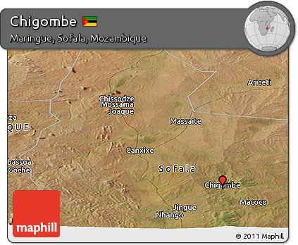Satellite Panoramic Map of Chigombe