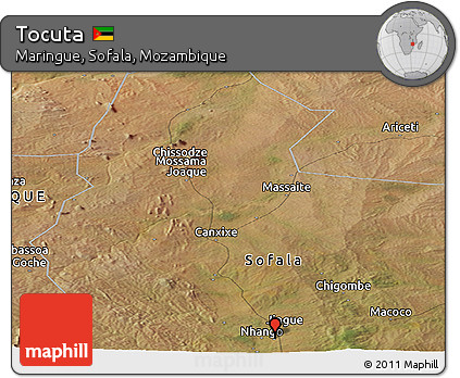 Satellite Panoramic Map of Tocuta