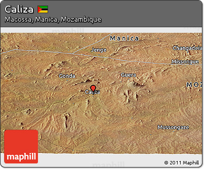 Satellite Panoramic Map of Caliza