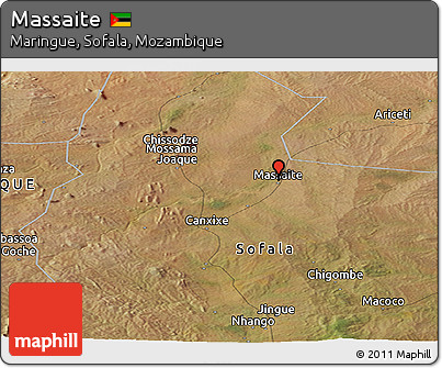 Satellite Panoramic Map of Massaite