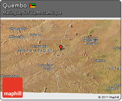 Satellite Panoramic Map of Quembo
