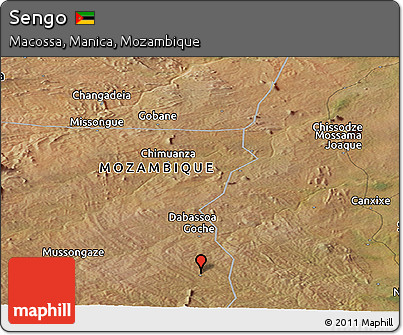 Satellite Panoramic Map of Sengo