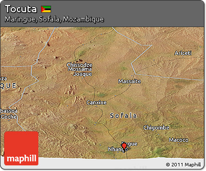 Satellite Panoramic Map of Tocuta