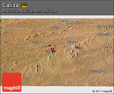 Satellite Panoramic Map of Caliza