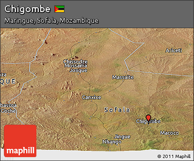 Satellite Panoramic Map of Chigombe