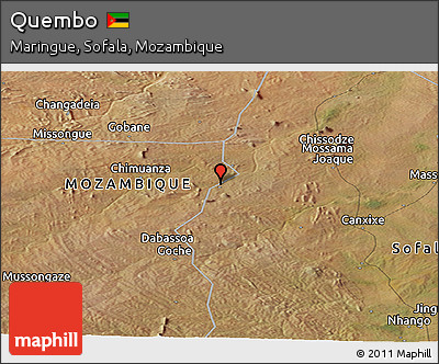 Satellite Panoramic Map of Quembo